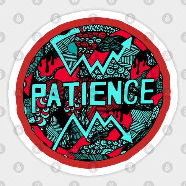 Turqred Circle of Patience Sticker by kenallouis